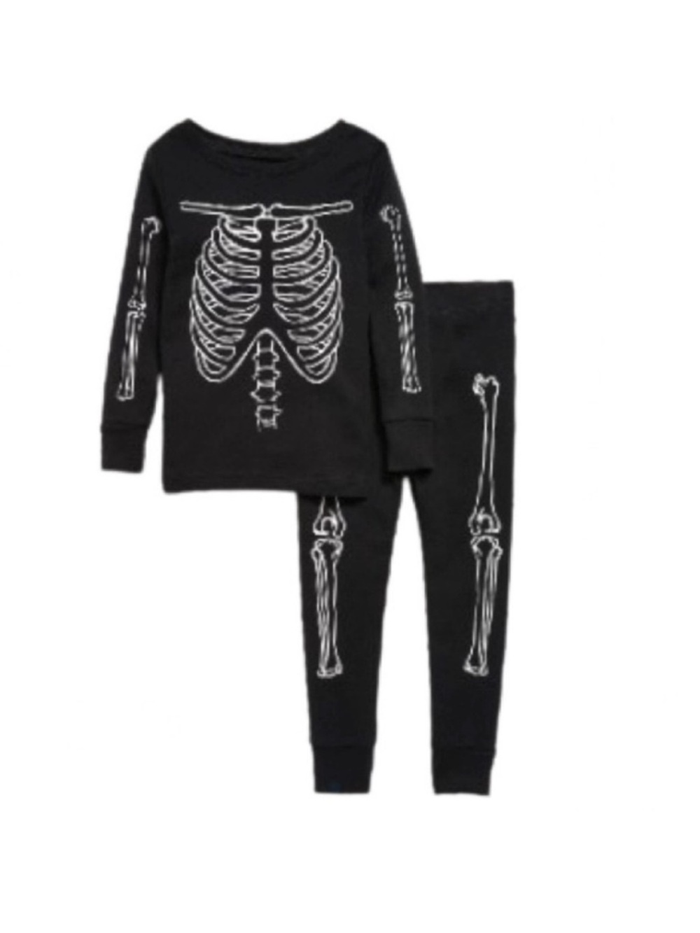 🆕- Old Navy Kids Halloween Skeleton 100% Cotton Pajamas. Size: 5T